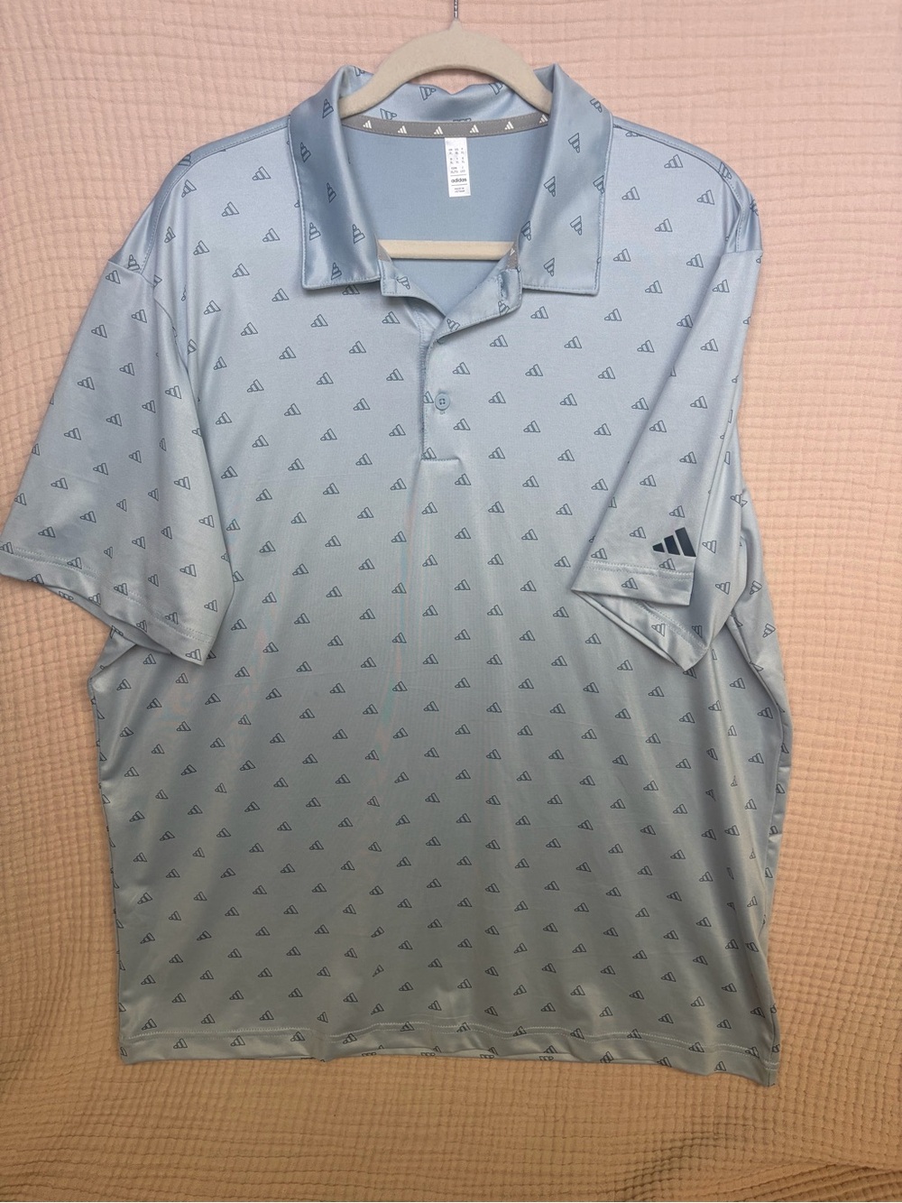 adidas Golf Ultimate365 Polo XL Wonder Blue All-Over Logo